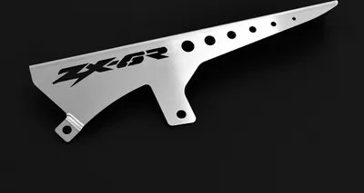 Produktbild von Kettenschutz kompatibel mit Kawasaki ZX-6R BJ 2003-04 Logo silber