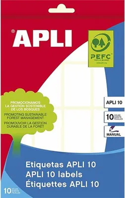 Obrázok produktu pre APLI 01639, Biela, Obdĺžnik, Permanentný, 16 mm, 22 mm