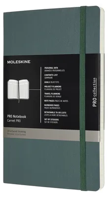 Immagine prodotto di Moleskine Professional Notebook Large/A5, copertina morbida, verde foresta