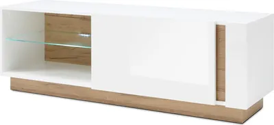 Produktbild von Lowboard Clair - Weiß Glanz ohne Beleuchtung