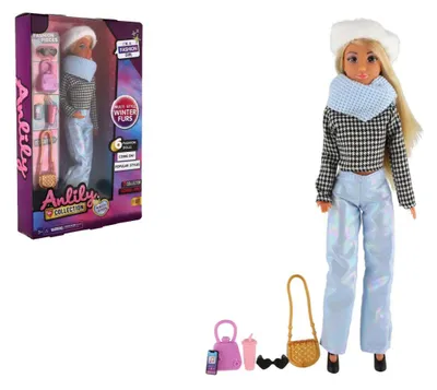 Produktbild von Anlily-Gelenkpuppe, 30 cm, Winteredition mit Zubehör in einer Schachtel