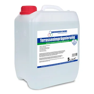Produktbild von Ravensberger Chemie Terrassenimprägnierung – transparente Imprägnierung für Stein, Beton, Pflaster & Holz, wasserabweisender Tiefenschutz - 5 Liter