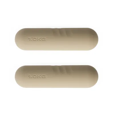 Produktbild von Silikon Kurzhantel Set mit 2 x 1 kg Hantel Sand | Hantelset Gewichte 2kg für Krafttraining Zuhause Fitness Pilates Boxen Yoga Gymnastikhantel