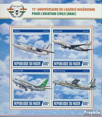 Produktbild von Briefmarken Niger 2017 Mi 5483-5486 Kleinbogen (kompl. Ausg.) postfrisch ANAC