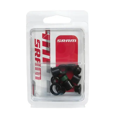 Produktbild von SRAM 11.6918.000.001 ChainRingBolt Kit Red Hidden Bold 5/arm Aluminium, Black, schwarz (1 Set)