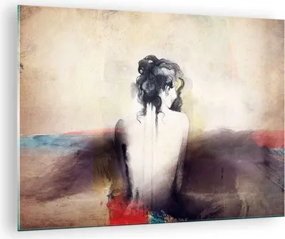 Produktbild von Bilder auf glas - Frau handeln nackt - 70x50cm - Glasbilder - Wandbilder - Kunstdruck - zum Aufhängen bereit - Wanddekoration aus Glas - Glas Bilder - Wandbild auf Glas - Einteilig - GAA70x50-3657