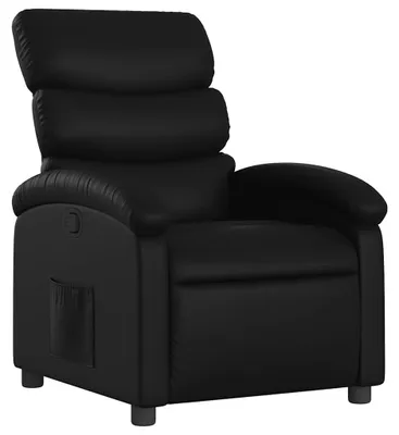 Zdjęcie produktu dla vidaXL Fotel Relax, imitacja skóry , czarny