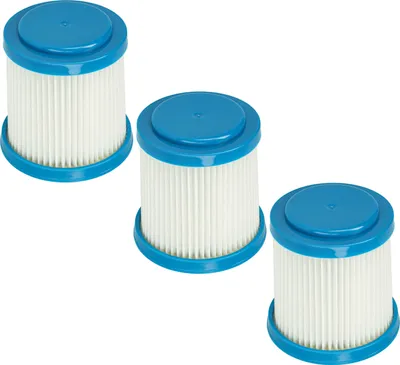 Produktbild von vhbw 3 Staubsaugerfilter kompatibel mit Black & Decker SVJ520BFSP Staubsauger - HEPA-Filter/Faltenfilter Blau Weiß