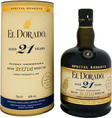 Produktbild von El Dorado 21 Years + Box 700ml 43% Vol.