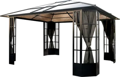 Produktbild von Sojag Pawilon aluminiowy Savino 1214 Pawilon z moskitierą| Czarny 338x397x280 cm
