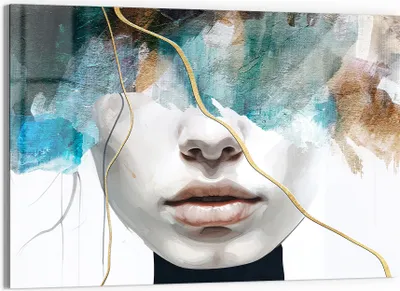 Produktbild von DEQORI Glasbild Echtglas 90x60 cm 'Gefühlswirbel' Wandbild Bild modern Deko