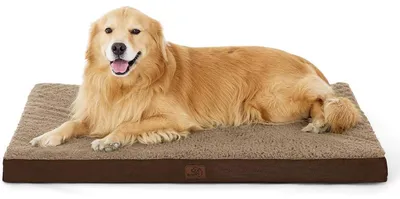 Produktbild von Orthopädisches Hundebett 112x81x8cm Braun Waschbar für Große Hunde