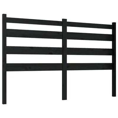 Produktbild von vidaXL Kopfteil Schwarz 146x4x100 cm Massivholz Kiefer