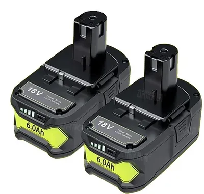 Imagen del producto de Batería recargable, 18V, 6.0Ah, de iones de litio, 6.0Ah, 2 unidades
