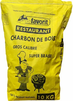 Produktbild von Favorit Lübzer Restaurant Holzkohle, Grillkohle, Gastro Kohle 10 Kg. Sack