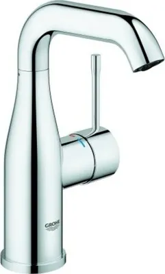 Immagine prodotto di Grohe Essence Mitigeur monocommandé pour lavabo, M-Size, orientable, saillie 114mm, avec vidage Push-open, chrome, 24181001, 24181001