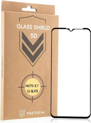 Zdjęcie produktu dla Tactical Glass Shield 5D dla Motorola Moto E7 - Czarny KP11492