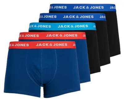 Produktbild von JACK & JONES Boxershorts 5er-Pack Kurze Unterhosen Logo Print JACLEE  Größe: M