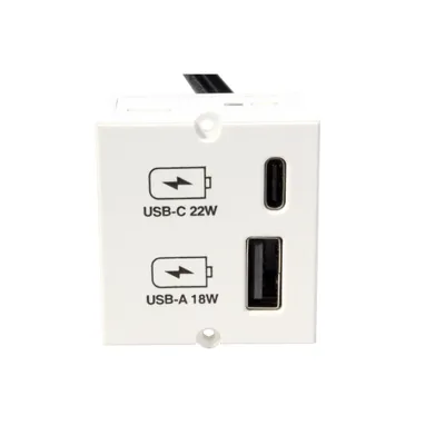 Productafbeelding van Bachmann stekkerdoos met USB-poorten A/C, 22W, artikelnummer 917.2271