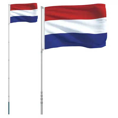 Image de Drapeau des Pays-Bas et mât 5,5 m Aluminium