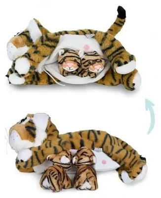 Image de Une maman tigre avec ses deux petits - Mamanimals