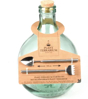 Produktbild von Terrarium Flasche 5 Liter Starter Set aus Glas mit Werkzeugset und Korken