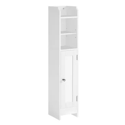 Produktbild von VASAGLE Badezimmerschrank klein, Badschrank schmal, stehend, mit Tür und Regal, kleiner Schrank, Toilettenschrank, verstellbare Ablagen
