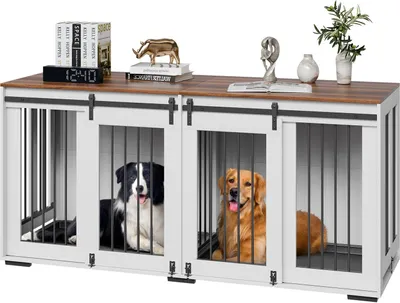 Produktbild von Hundekäfig Möbel Beistelltisch Hundebox Hundehaus 1800x600x861mm 90kg