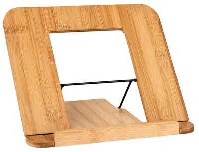 Obrázek produktu pro moses. libri_x Držák na knihy z bambusu, přírodní design – praktický stojan na knihy, kuchařky, tablet nebo iPad, vhodný pro vaření, čtení, sledování streamovaných videí nebo videohovory
