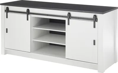 Produktbild von Küchen-Unterschrank 201 cm breit SHELTON-61 in Pinie weiß Nb. mit Platte in anthrazit, B/H/T ca. 201/93/64 cm