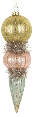 Obrázok produktu pre Vianočná guľa Clayre & Eef, Ø 6 x 18 cm, zelené sklo