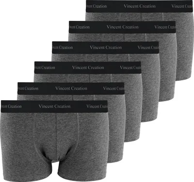 Produktbild von Vincent Creation® Boxershorts 6 Stück Hipster, Retroshorts XL anthrazit
