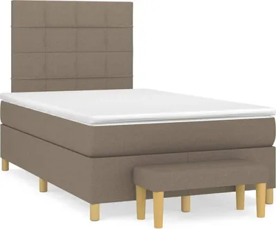 Obrázok produktu pre vidaXL Box spring posteľ s matracom Taupe 120x190 cm látka