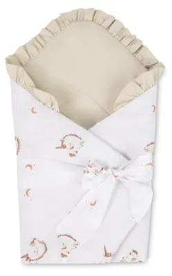 Produktbild von SENSILLO - Einschlagdecke  für Baby, aus Baumwolle, 75x75cm, Einhornbeige