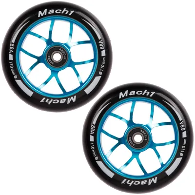 Produktbild von 2 Stück Mach1 Stuntscooter Alu aluminium Rollen-Set