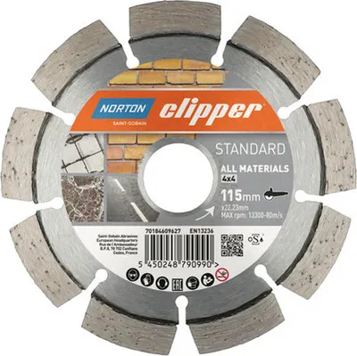 Produktbild von Norton Clipper Diamantscheibe Standard 4x4 Ø 115x22,23 mm