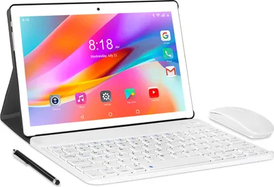Produktbild von LNMBBS Tablets 10 Zoll (25.54cm) mit Tastatur, Android 10.0, Octa-core Tablet PC, 4GB RAM, 64GB ROM, 1200x800 FHD, 4G LTE Dual SIM, WLAN, GPS, N10, Farbe: Gold