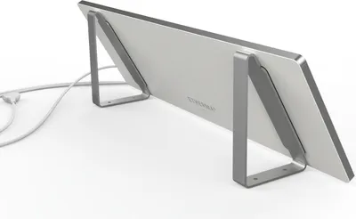 Rückseite von LAVA DESK ZONE Arbeitsplatzheizung in Weiß