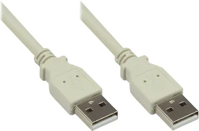 Produktbild von Anschlusskabel USB 2.0 Stecker A an Stecker A, grau, 0,5m, Good Connections®