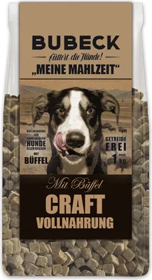Produktbild von Trockenfutter getreidefrei gebacken mit Büffel von Bubeck 1Kg