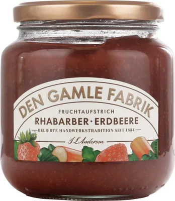 Produktbild von Den gamle Fabrik Rhabarber & Erdbeere Fruchtaufstrich 600g