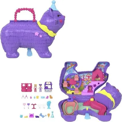 Immagine prodotto di Set da gioco Polly Pocket Kitten Party con mini-personaggi e 22 accessori, JFT90