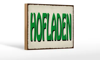 Produktbild von Holzschild Hinweis 18x12cm Hofladen Verkauf