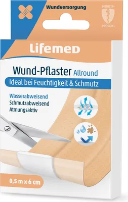 Produktbild von Lifemed Wund-Pflaster "Allround" hautfarben 500 mm x 60 mm