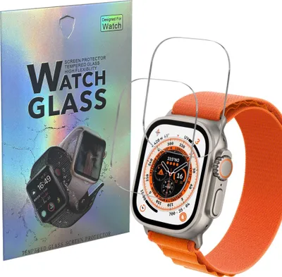 Immagine prodotto di Vetro temperato per Apple Watch ULTRA 49 mm [2 pezzi] Schermo protettivo in vetro temperato blindato Phonillico®