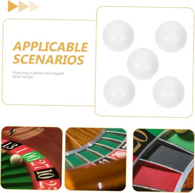 Produktbild von 20 Stck Ersatz Teiliges Weiß Roulette Wheel Beads Spielzubehör für Party Zubehör