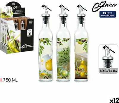 Obrázek produktu pro Skleněná láhev na olej Anna 750 ml (12 kusů)