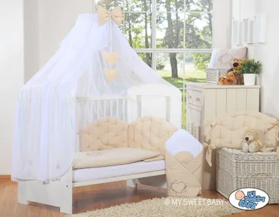 Produktbild von Moskitonetz, Baldachin, eleganter Chiffon schützt vor Insekten für Babybett 140x70 oder 120x60