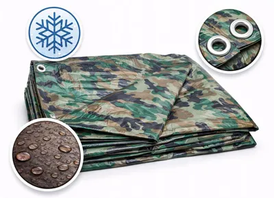 Zdjęcie produktu dla Plandeka okryciowa Premar 8 x 10 m moro 100 g/m² wodoodporna UV z oczkami