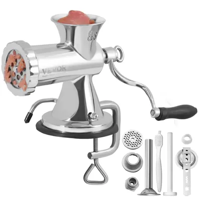 Immagine prodotto di Macinino manuale per carne – Adatto a tutti i tipi di carne – Acciaio inossidabile 304 – Macinino per carne – Macchina per la preparazione di carne